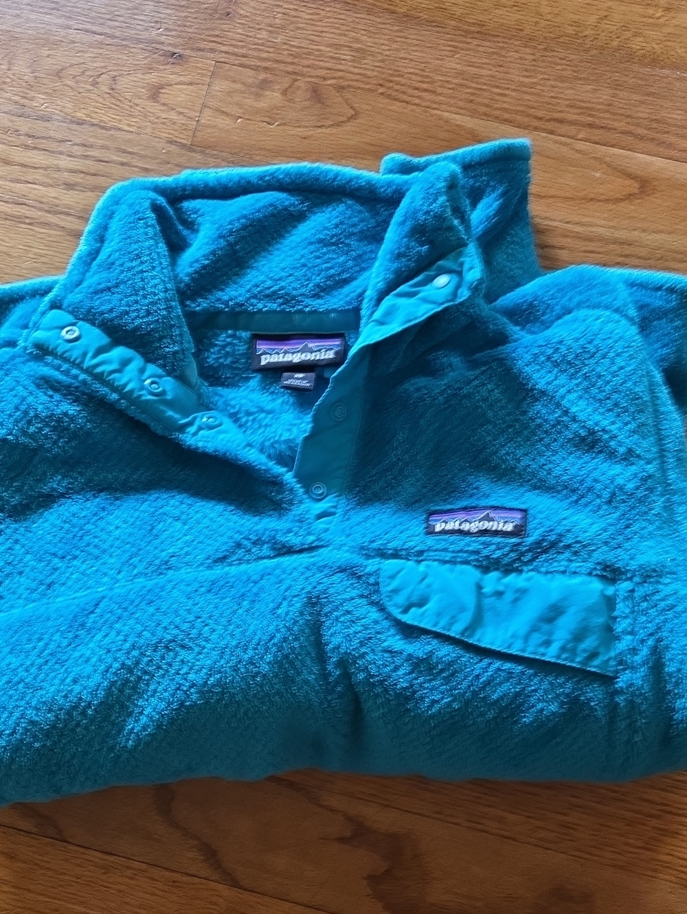 Patagonia Teal Blue Snap-T Fleece Pullover